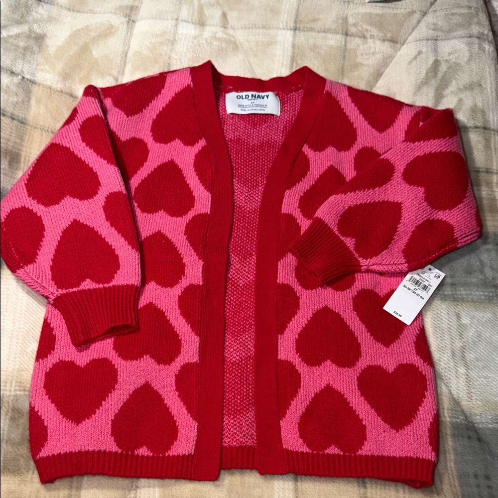 Old Navy Red and Pink Heart Blazer for Kids